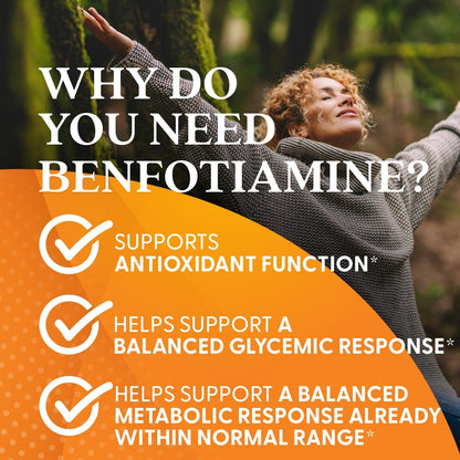 Doctor's Best Benfotiamine 300 with BenfoPure, Helps Maintain Healthy Glucose Metabolism, Non-GMO, Vegan, Gluten Free, Soy Free, 300 mg, 60 Veggie Caps