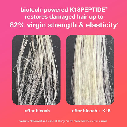 K18 Detox & Repair Bundle - Leave-In Repair Hair Mask, 4-Minute Speed Treatment(50ml), Color Safe Detox Clarifying Shampoo (8.5oz) to remove build up, and Weghtless Hair Strengthening Oil (30ml)