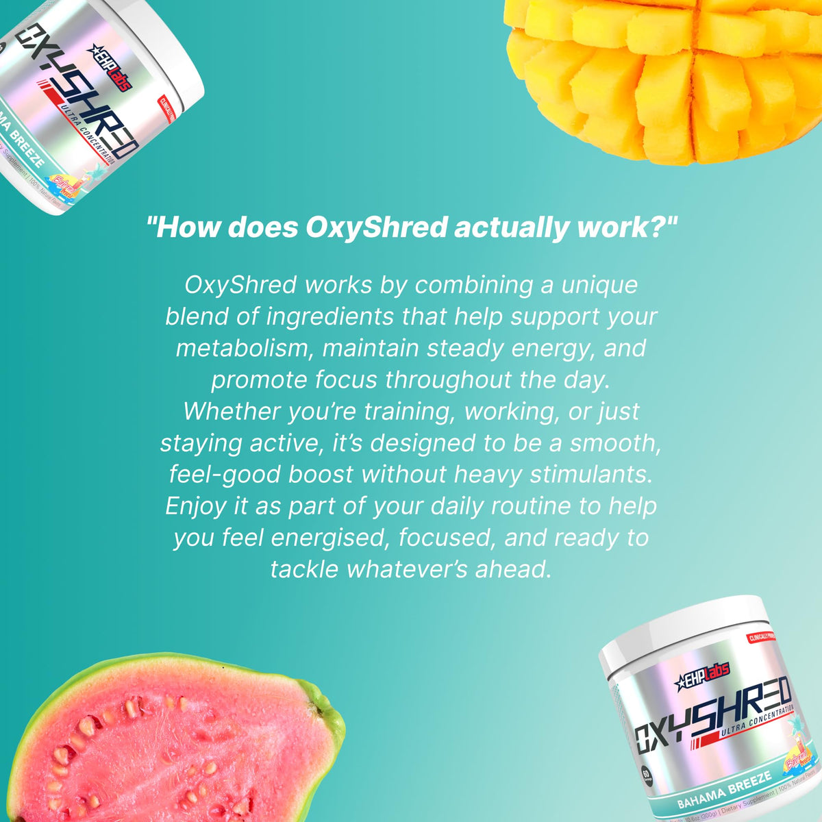 EHP Labs OxyShred Pre Workout Powder - Preworkout Powder with L Glutamine & Acetyl L Carnitine, Energy Boost Drink - Cosmic Blast, 60 Servings