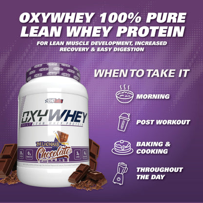 EHP Labs OxyWhey Whey Protein Isolate – 25g High Protein, Low Carb, Sugar Free Meal Replacement – Lean Whey Powder for Muscle Recovery – Non-GMO, Gluten Free – 25 Serves – Vanilla Ice Cream