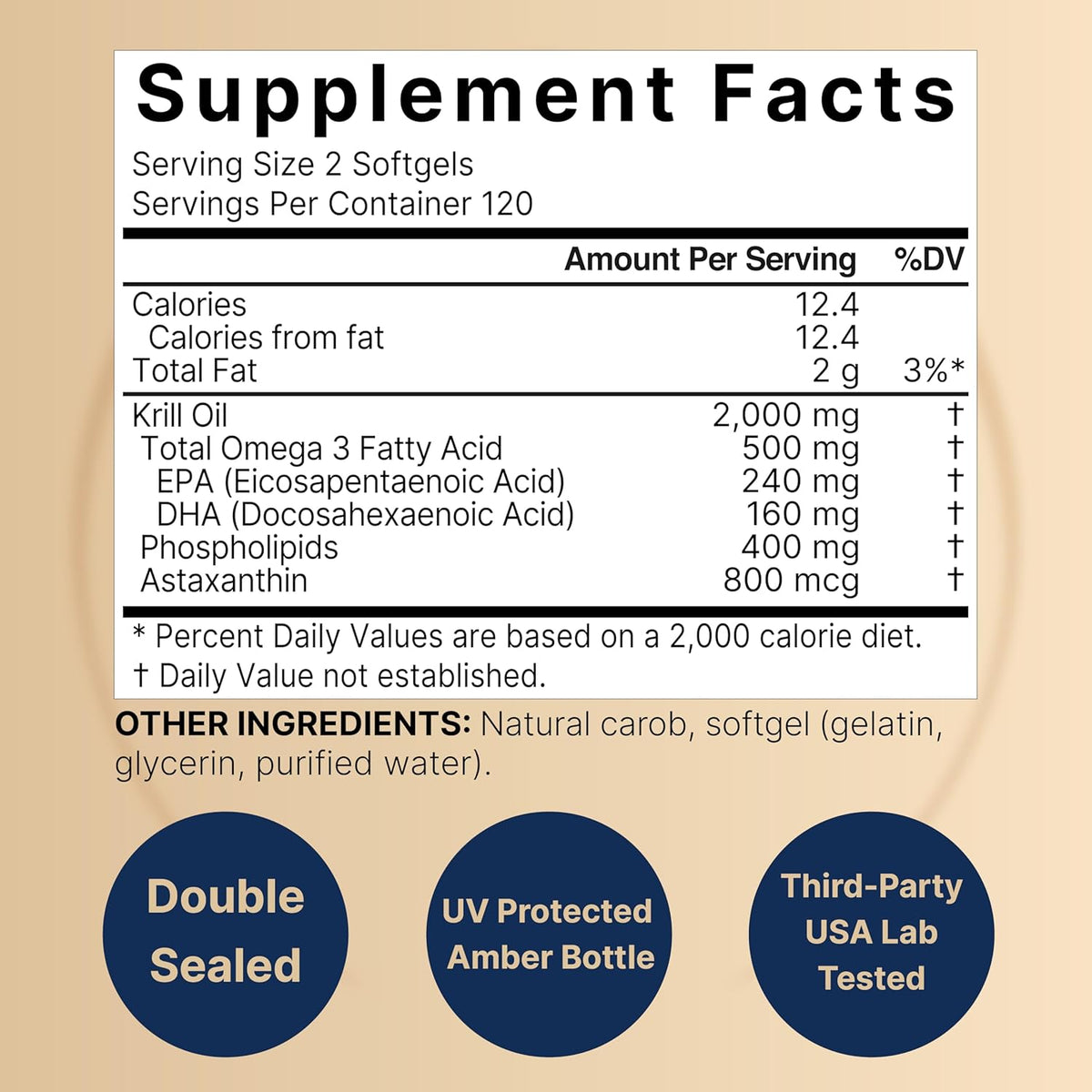 NatureBell Antarctic Krill Oil 2000mg Supplement, 240 Softgels, 3X Strength Natural Source of Omega-3s, EPA 240mg + DHA 160mg + Astaxanthin 800mcg – No Fishy Aftertaste – Mercury Free & Non-GMO
