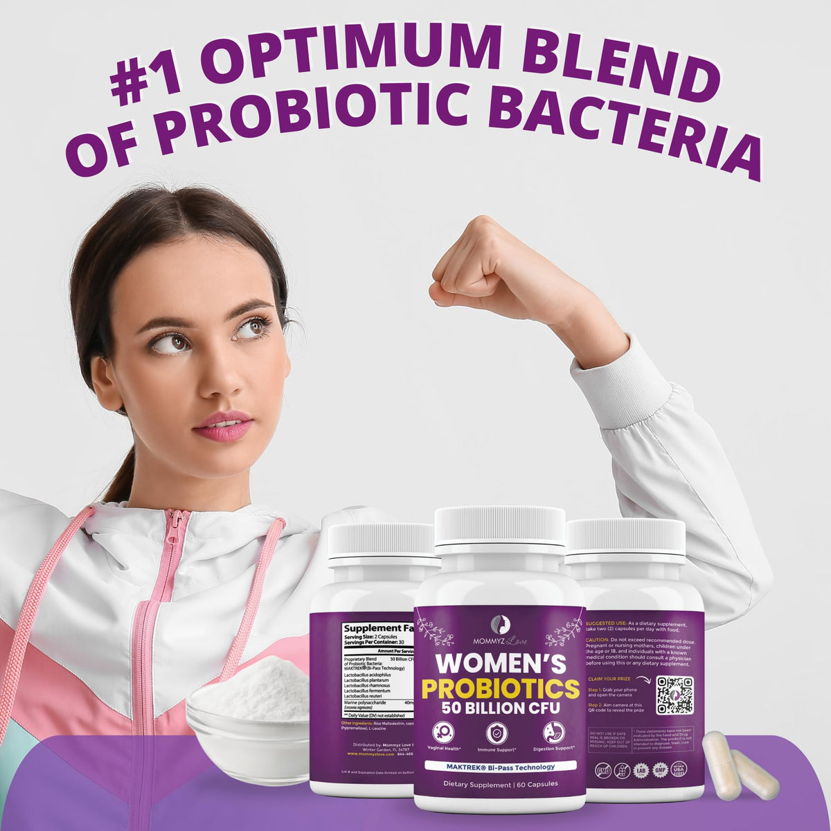 Mommyz Love Probiotics for Digestive Health, Vaginal Odor Control, Balanced pH