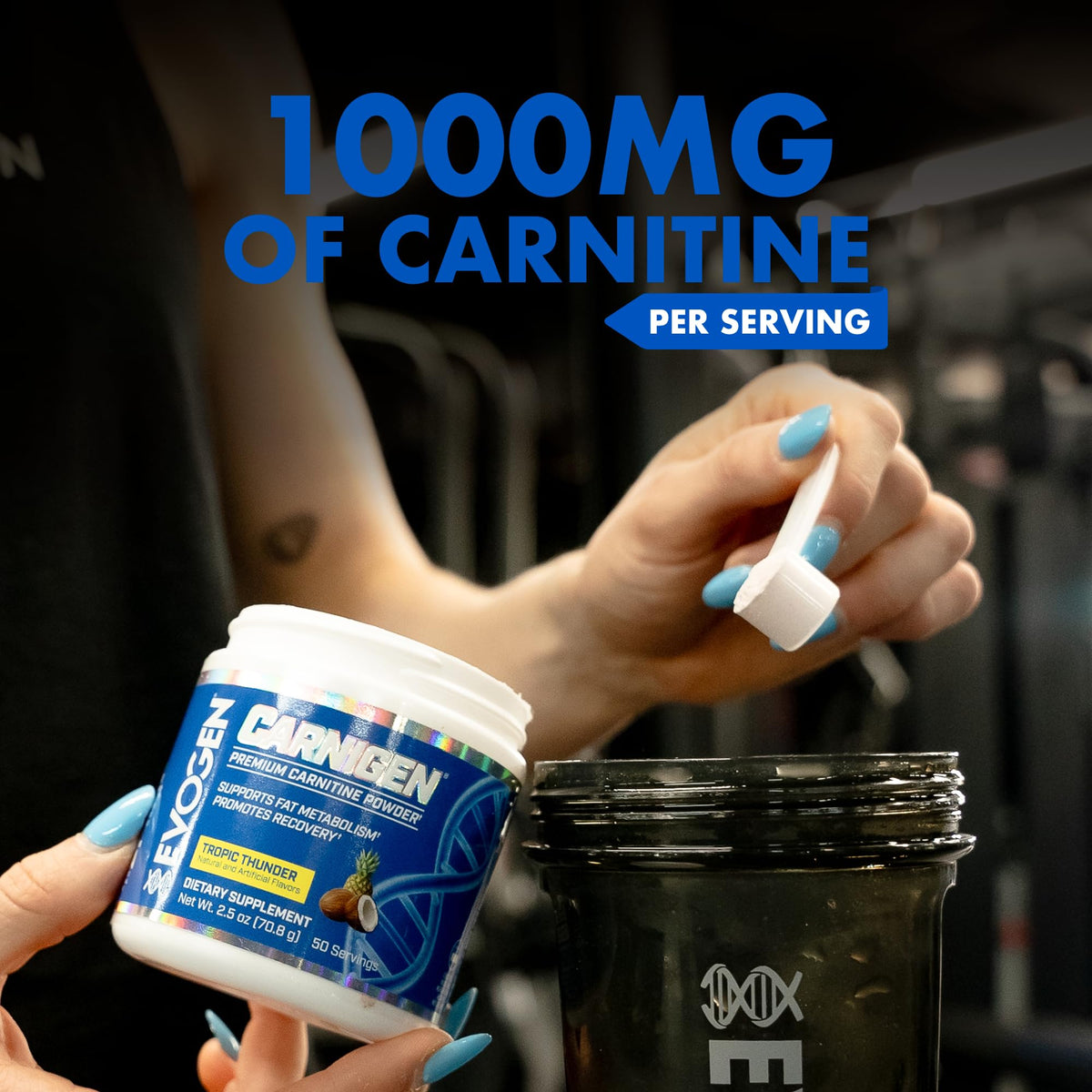 Evogen Carnigen Supports Energy and Metabolism | Raspberry Lemonade | 50 Servings