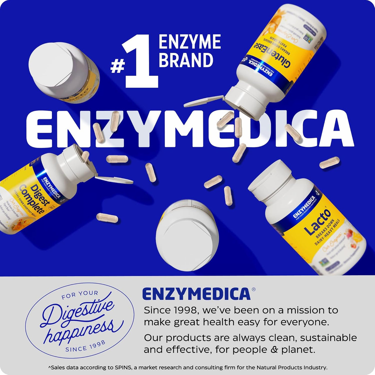 Enzymedica Lacto Digestive Enzymes for Men & Women - 90 Capsules