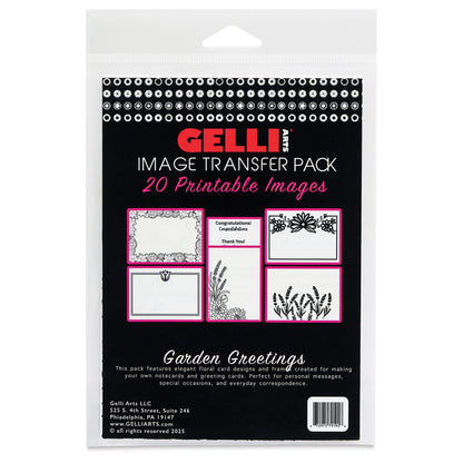 Gelli Arts Image Transfer Printables Wildflowers - 20 Floral Images Included, Use Gel Plates, Great for Teachers and Students of All Ages