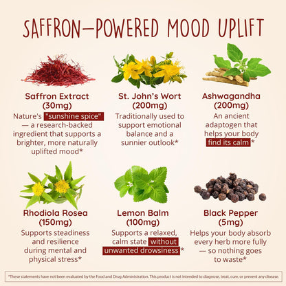 Happy Healthy Hippie Joy-Filled with Saffron Mood Support Supplement & Zen Again Cortisol Manager
