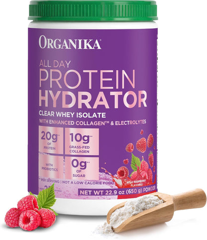 Organika Raspberry All Day Protein Hydrator, 22.93 OZ