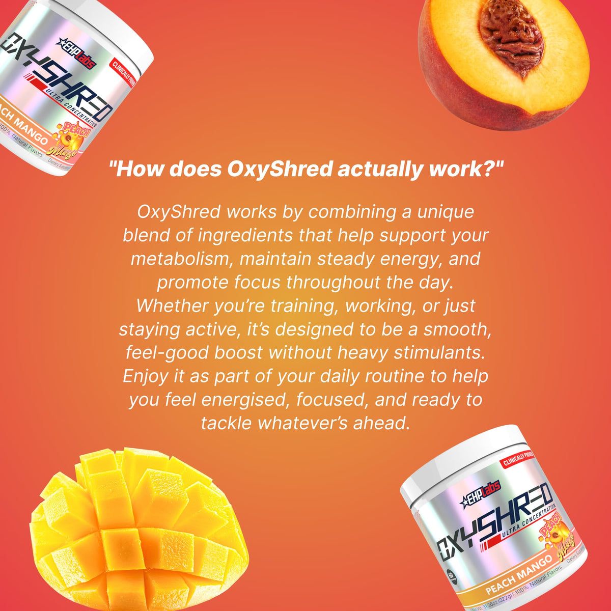 EHP Labs OxyShred Pre Workout Powder - Preworkout Powder with L Glutamine & Acetyl L Carnitine, Energy Boost Drink - Cosmic Blast, 60 Servings