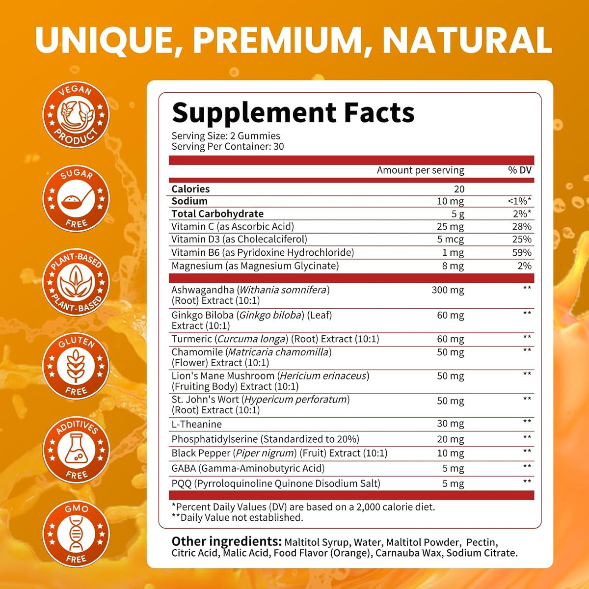 Lukaree Cortisol Supplements for Women & Men, 15 in 1 Cortisol Reducer Manager, Cortisol Calm Gummies with Ashwagandha, Magnesium, L-theanine, GABA - for Mood, Focus, Sleep - Vegan Sugar Free, 60 Ct.