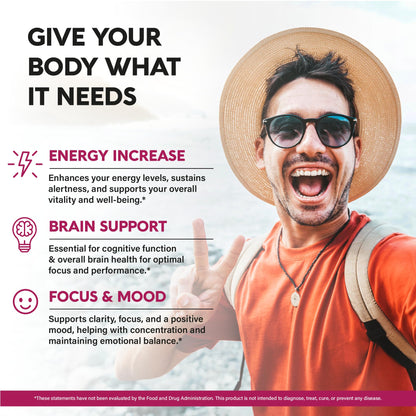 USDA Organic Vitamin B12 Sublingual Drops - 5000 mcg Liquid Vegan Methylcobalamin for Women & Men - Energy Boost, Focus & Mood, Brain Health Support - Maximize Absorption - 2 Month Supply, 2 fl oz