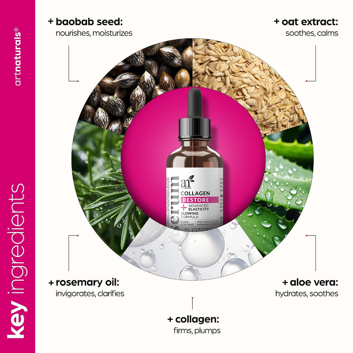 ArtNaturals Collagen Booster Face Serum, 1 oz