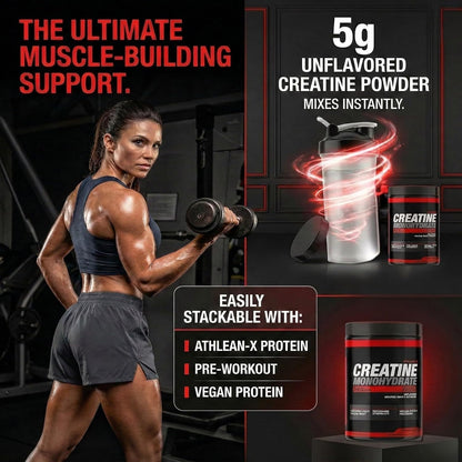 ATHLEAN-X X-CREATINE Pure Micronized Creatine Monohydrate Powder - Supports Muscle Strength, Power, and Recovery - Gluten-Free, Non-GMO, Performance Enhancing Supplement (90 Servings)