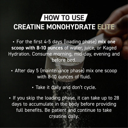 Kaged Creatine Monohydrate Micronized Powder | Unflavored | Muscle Building & Recovery | 5000 mg Per Serving | Vegan, Gluten Free, Easily Digestible | Supplements for Men & Women | 100 Servings