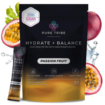 Instant Hydration Electrolytes Powder Packets with Magnesium & Salt – Zero Sugar Hydration Packets with 6 B Vitamins & Adaptogens – Mixed Berry Electrolyte Drink Mix – 30 Servings