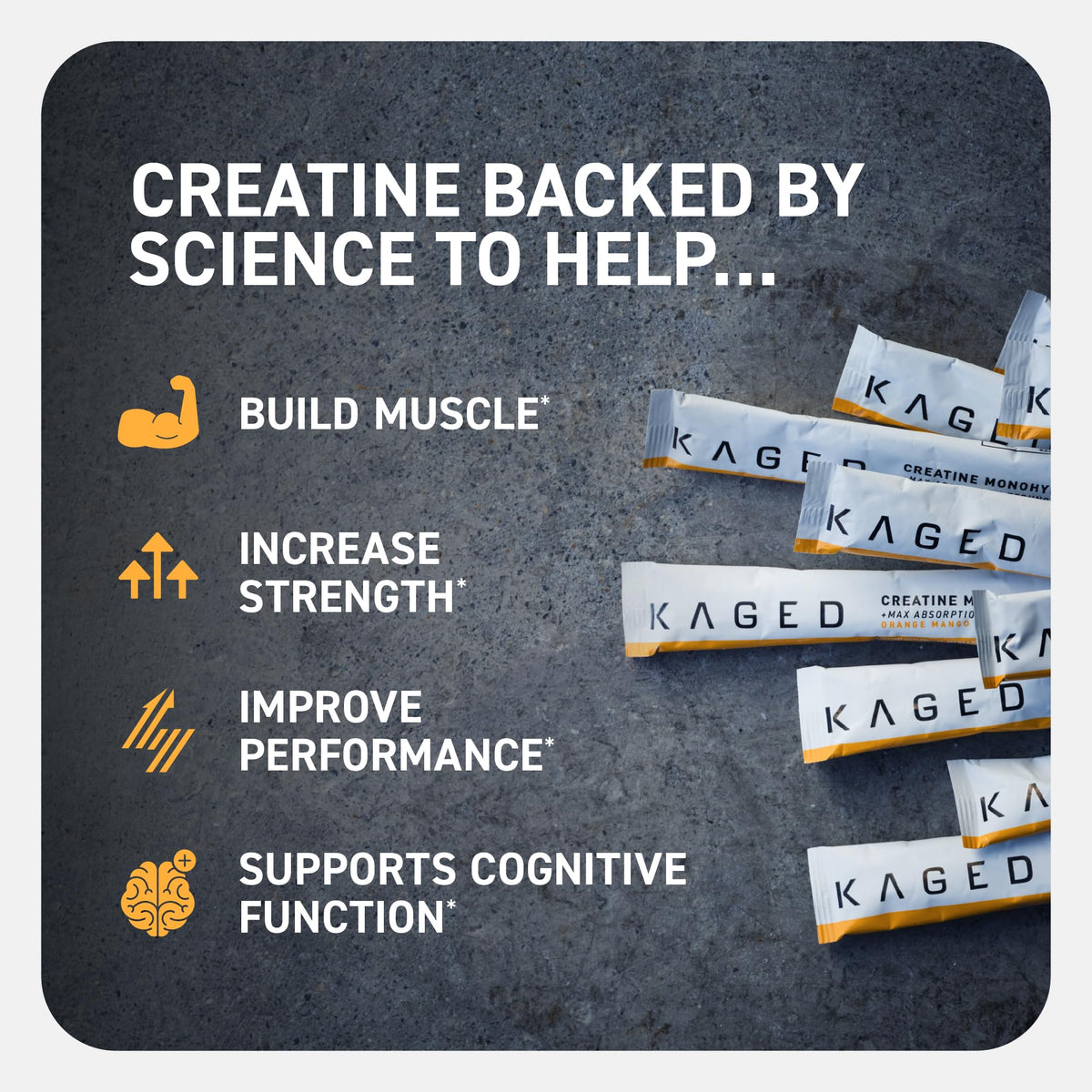 Kaged Creatine Monohydrate Micronized Powder | Unflavored | Muscle Building & Recovery | 5000 mg Per Serving | Vegan, Gluten Free, Easily Digestible | Supplements for Men & Women | 100 Servings