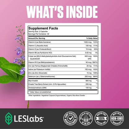 LES Labs Fertility Health – Cycle Regulation, Ovulation & Fertility Support, Hormonal Balance, Ovarian Health