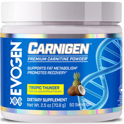 Evogen Carnigen Supports Energy and Metabolism | Raspberry Lemonade | 50 Servings