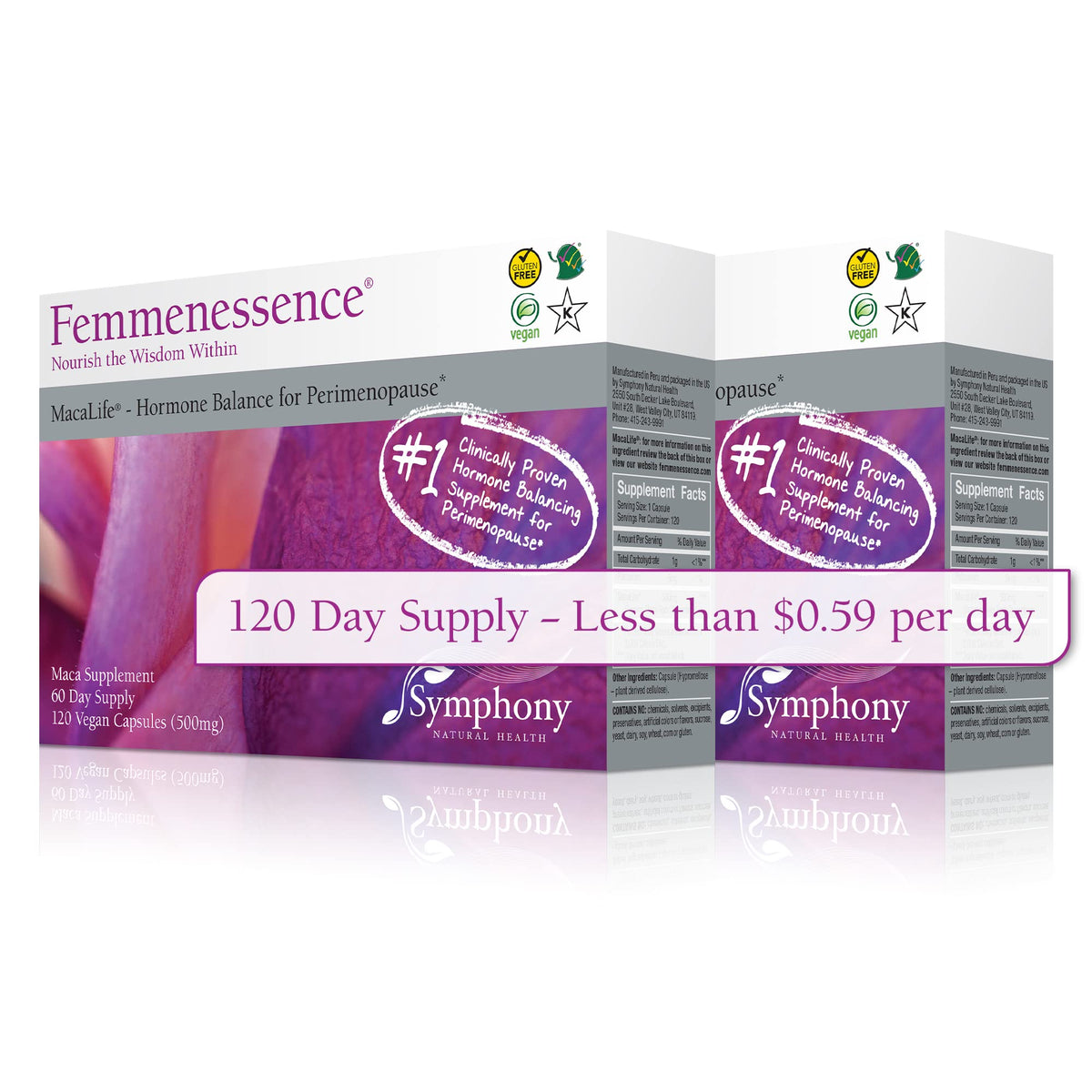 Femmenessence MacaLife – Clinically Proven for Perimenopause, Women’s Natural Hormone 