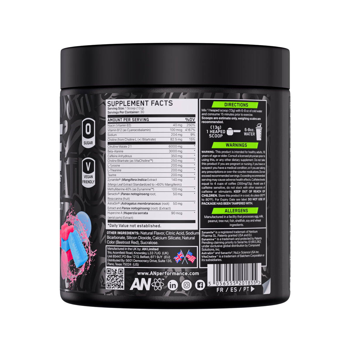 All Black Everything Pre-Workout Powder | Preworkout Energy Drink Mix | 350mg Caffeine | Beta Alanine & Citrulline | Energy Supplement for Men & Women | Baddy Berry | 30 Servings