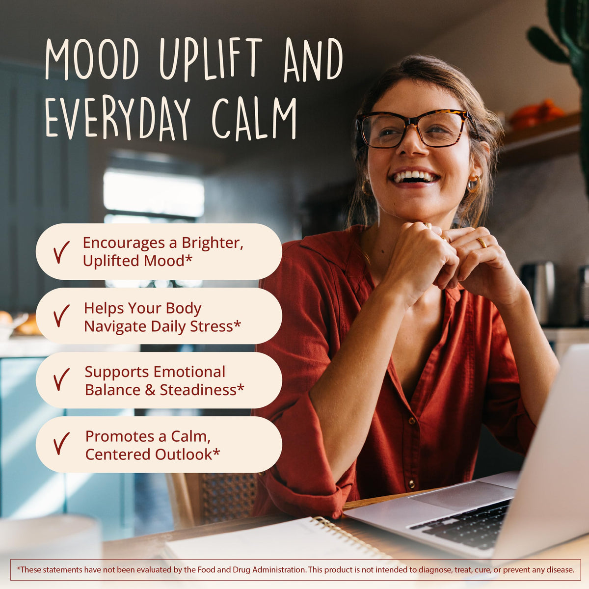 Joy-Filled Mood Support Supplement + St. John's Wort, Plant-Based, 60 Ct