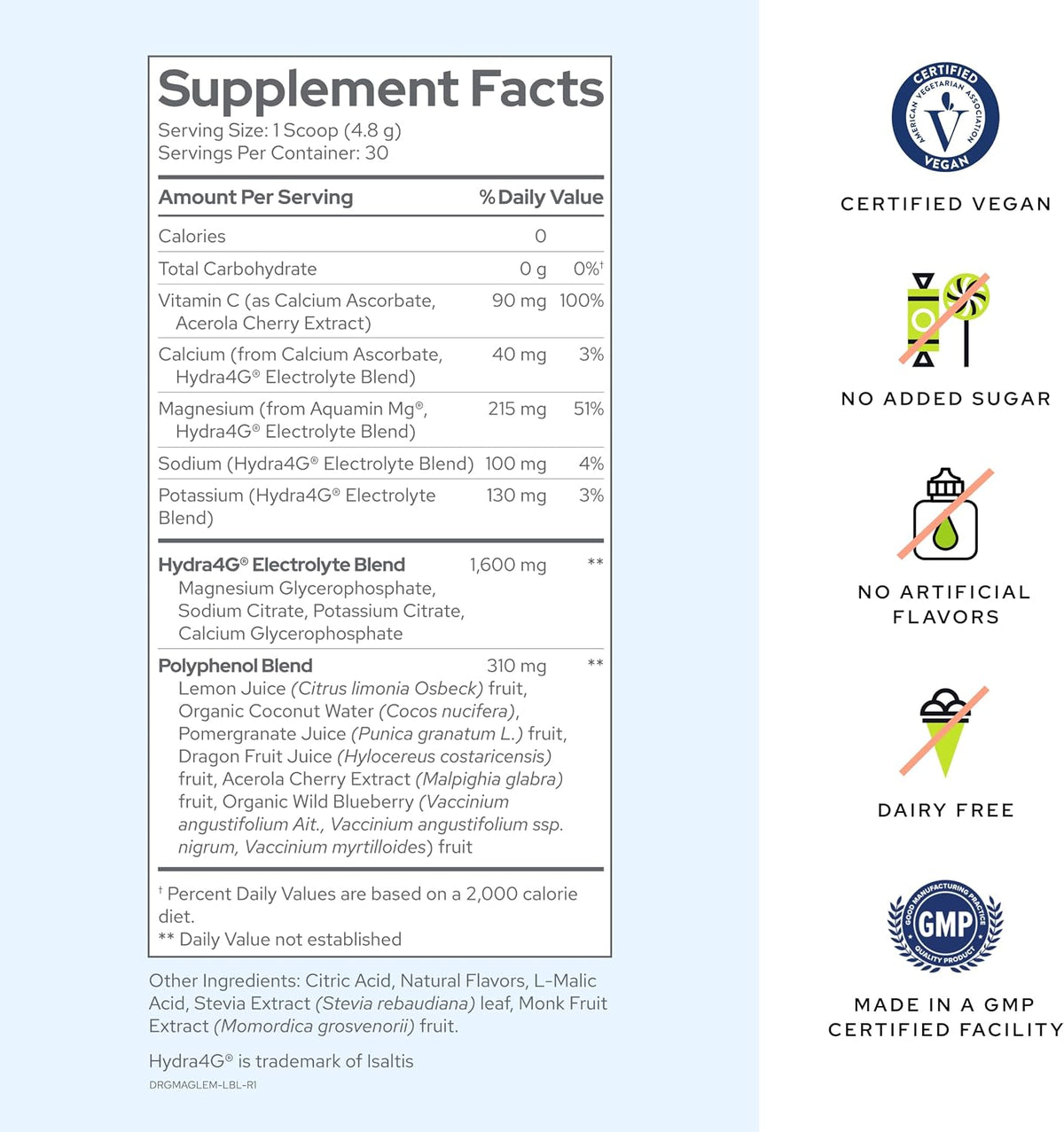 Gundry MD® Magnesium Electrolytes, Lemonade Flavor Powder, 30 Servings | Marine-Sourced Magnesium, Key Electrolytes, Easy Absorption, Supports Hydration & Restorative Sleep, No Artificial Sweeteners