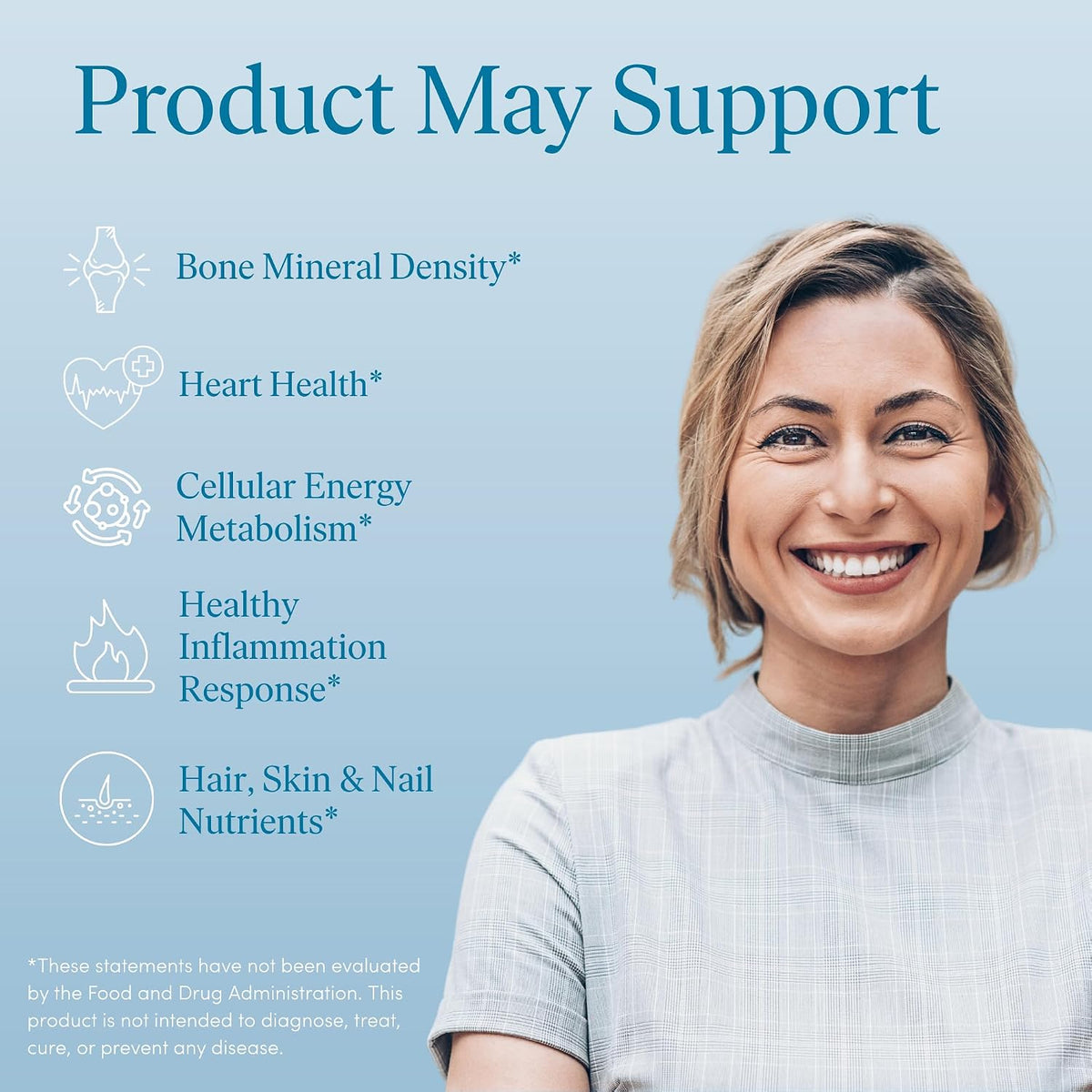 The 'Pause Life MenoMulti, Bone, Hair & Skin + Genistein, 30 Capsules | Biotin, B12, B6, folate & geniVida genistein formula for women. Supports hair, nails, skin, heart & bone health. Gluten free.