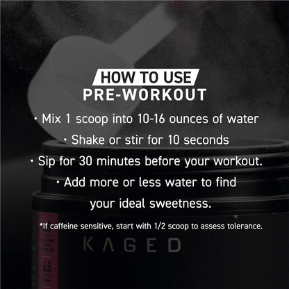 Kaged Original Pre Workout Powder | Fruit Punch | Pre-Workout with Creatine, Beta Alanine, L-Citrulline, BCAAs | 274 mg Caffeine | Pre Supplements for Men & Women | 20 Servings