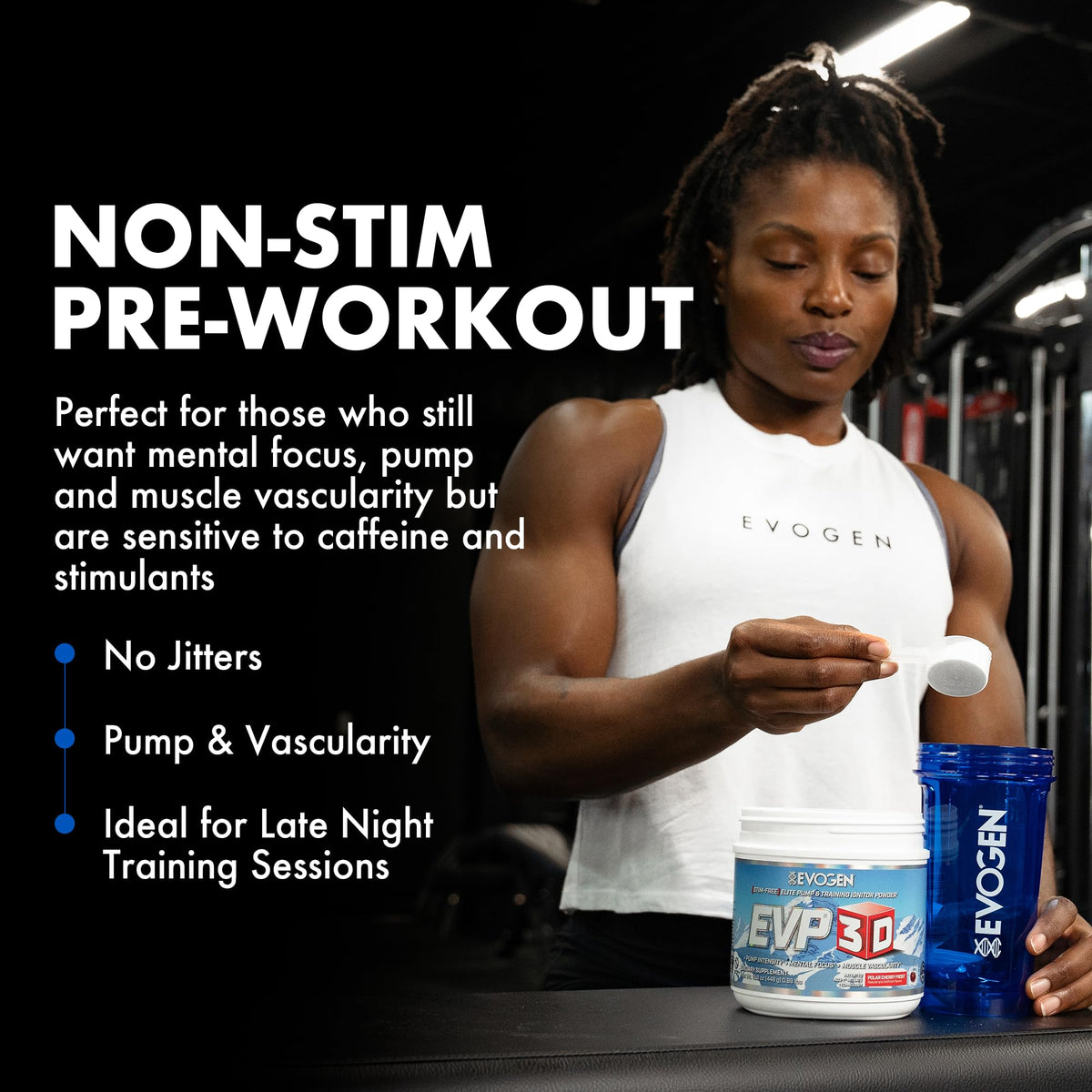 Evogen EVP 3D Stim Free Pre-Workout | Citrus Candy | 40 Servings | Arginine nitrate, L-citrulline, beta-alanine and creatine with lion's mane, L-tyrosine and DMAE for pumps and focus
