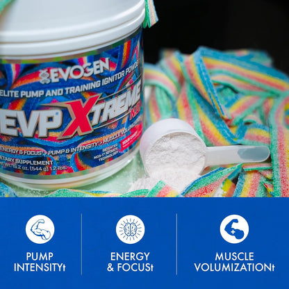 Evogen EVP Xtreme NO Amino K.E.M. Bundle – Pre Workout Powder & EAA/BCAA Pump Volumizer for Muscle Growth, Hydration & Performance | Sour Candy