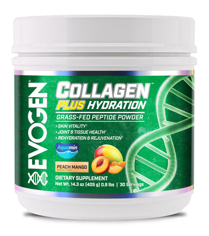 Evogen Collagen Plus Hydration Peptide Powder Plus Hydration | Vanilla Bean | 30 Servings