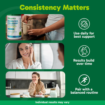 Organika Enhanced Hydrolyzed Collagen Peptides Powder: Easy Absorption Unflavored Collagen Powder for Skin, Hair, Nails, Joints, Muscles, & Gut - Keto, GMO-Free, Grass-Fed (1.1 Pounds)