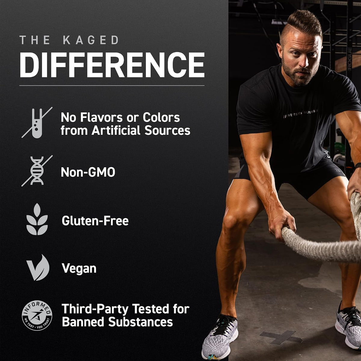 Kaged Pre Sport Pre Workout Powder Mango Lime Creatine Monohydrate Micronized Powder Bundle, Energy & Muscle Recovery Supplement Pack, 20 Servings Pre-Workout + 100 Servings Creatine
