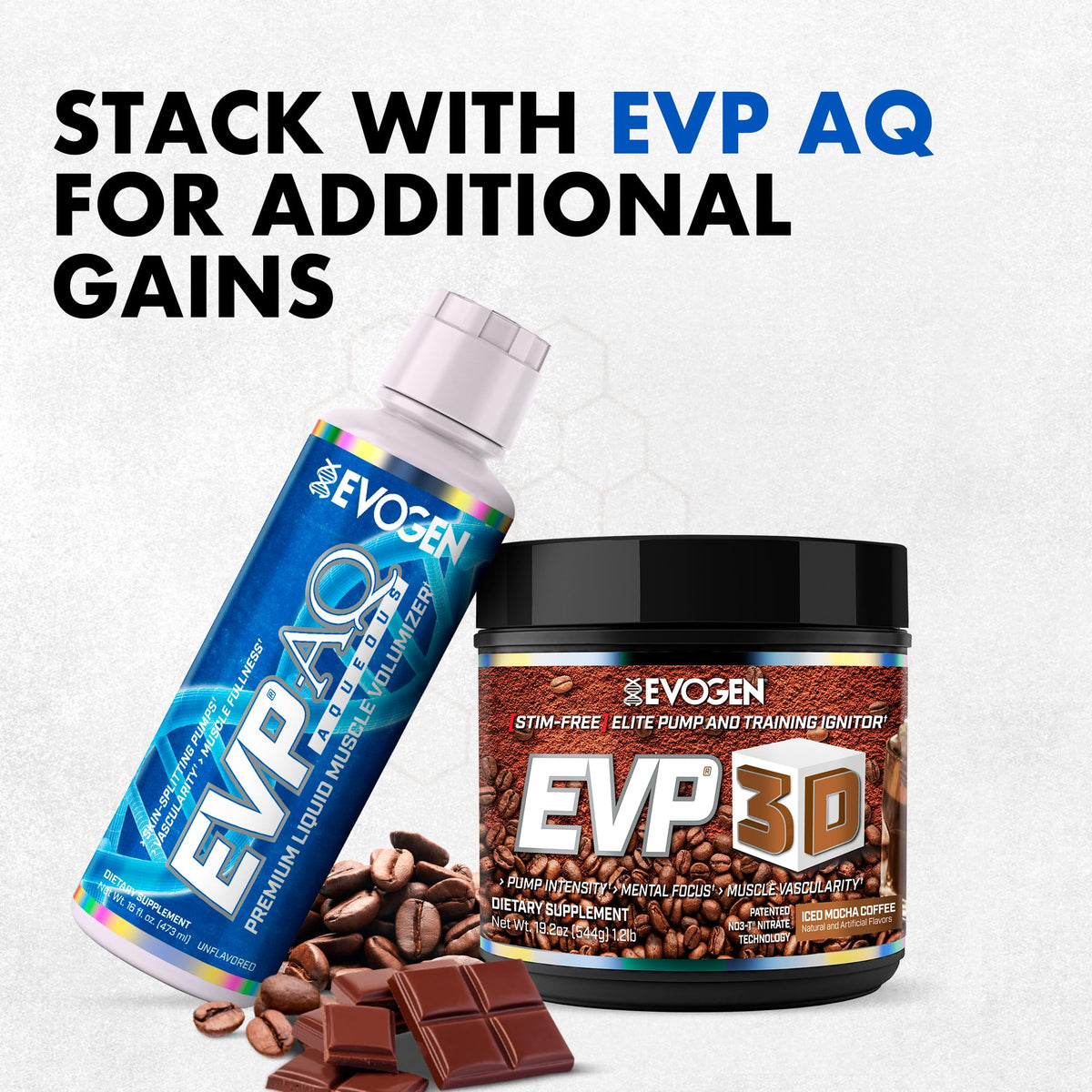 Evogen EVP 3D Stim Free Pre-Workout | Citrus Candy | 40 Servings | Arginine nitrate, L-citrulline, beta-alanine and creatine with lion's mane, L-tyrosine and DMAE for pumps and focus