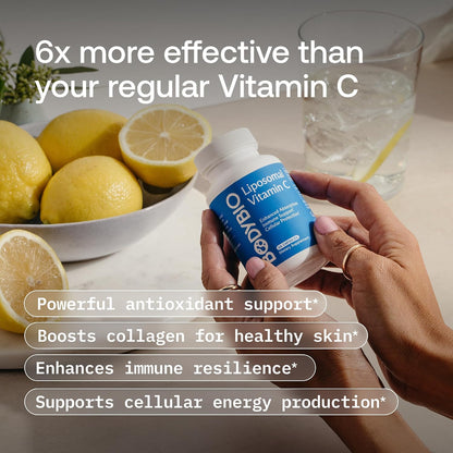 BodyBio Liposomal Vitamin C - High Absorption for Immune & Cellular Health | Pure Ascorbic Acid with Maximum Absorption