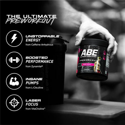 All Black Everything Pre-Workout Powder | Preworkout Energy Drink Mix | 350mg Caffeine | Beta Alanine & Citrulline | Energy Supplement for Men & Women | Baddy Berry | 30 Servings