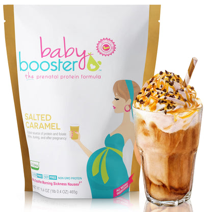 Baby Booster Prenatal Vitamin Supplement Shakes, Kona Mocha and Salted Carmel