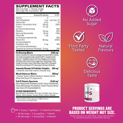EHP Labs OxyShred Pre Workout Powder - Preworkout Powder with L Glutamine & Acetyl L Carnitine, Energy Boost Drink - Cosmic Blast, 60 Servings