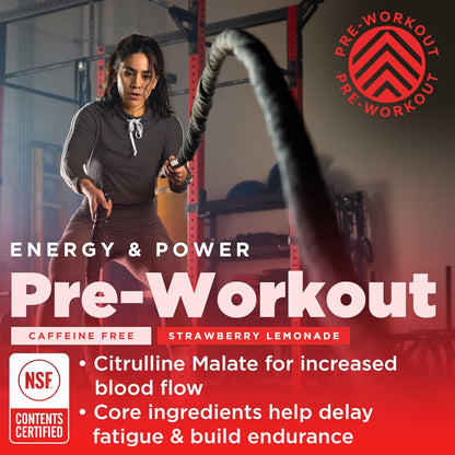 Gnarly Vegan Plant Protein, Meal Replacement - Vanilla (28.2oz) and Gnarly Preworkout Strawberry Lemonade Caffeine Free (14.82oz)