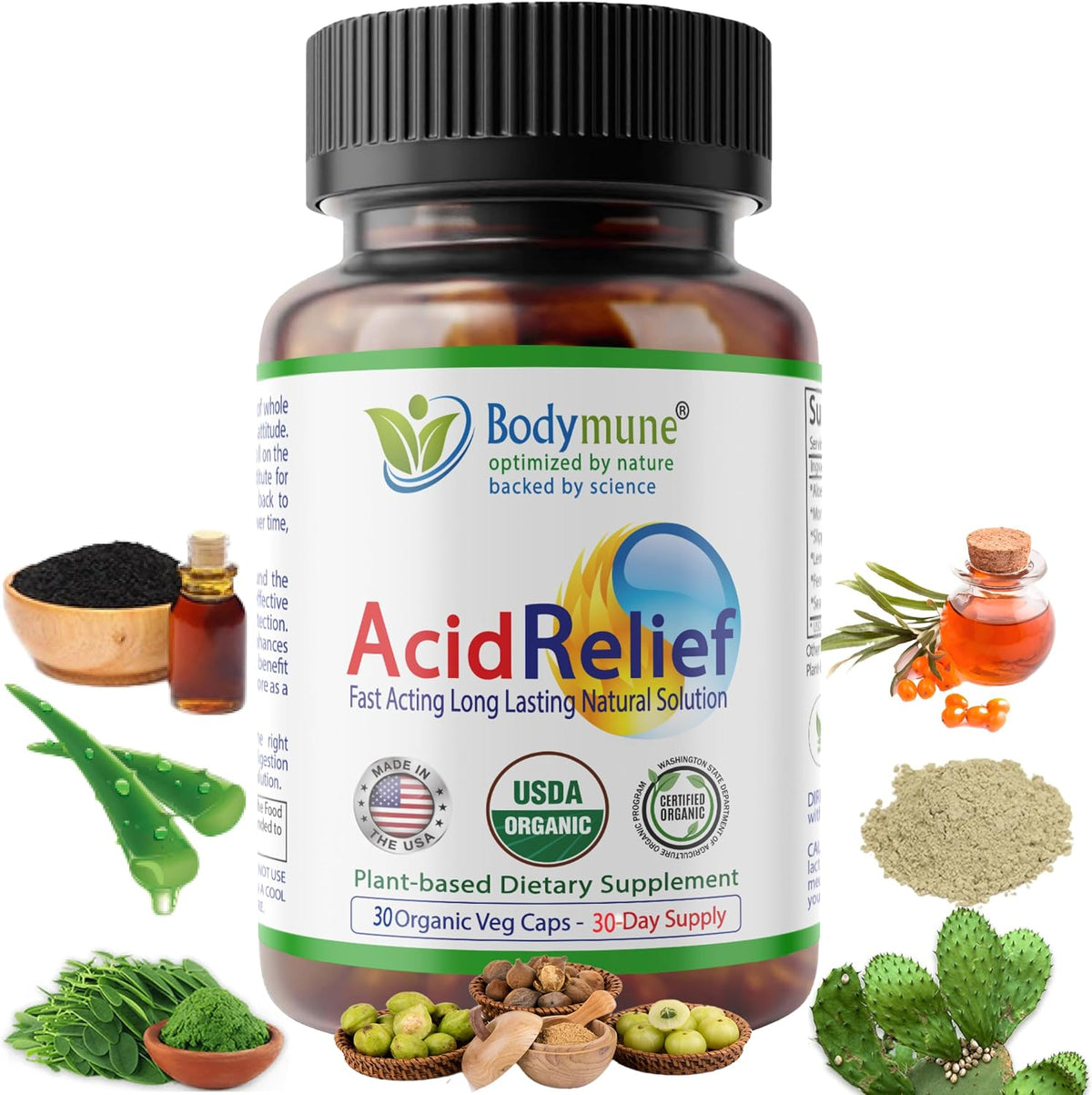 Bodymune Heart Health Blend Cholesterol Support – Organic Cardiovascular & Circulation Supplement – with Green Tea, Pomegranate & Black Seed Oil – 30Capsules – USDA Organic, Vegan (30 Count)