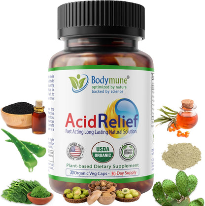 Bodymune Heart Health Blend Cholesterol Support – Organic Cardiovascular & Circulation Supplement – with Green Tea, Pomegranate & Black Seed Oil – 30Capsules – USDA Organic, Vegan (30 Count)