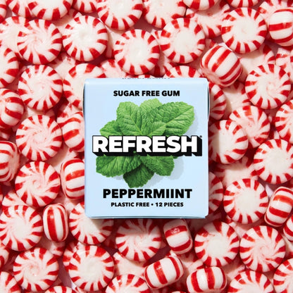 Refresh Sugar Free Chewing Gum with Xylitol, Garden Mint, 12 Pack