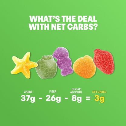 Shameless Snacks Tropical Paradise Mixed Bag - Sour Gummy Candy | 5 Tropical Flavors Per Bag Fruit Snacks, Keto 3g Sugar - Gluten Free Vegan Gummies for Adults