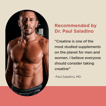 Lineage Provisions Creatine Monohydrate with Sea Salt, 90 Servings | Micronized creatine powder for training & performance with no artificial ingredients.