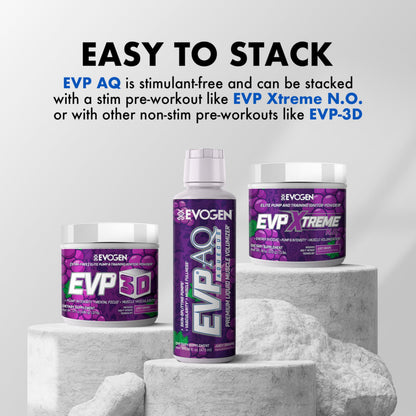 Evogen EVP AQ Liquid Glycerol | Muscle Volumizer | Unflavored | 16 Fl Oz | S7 nitric oxide blend with betaine anhydrous for pumps, vascularity, fullness and hydration; low-stim and clean