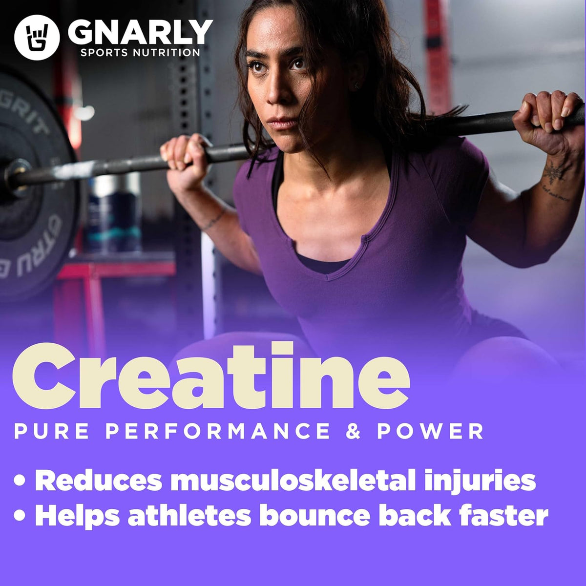 Gnarly Nutrition Creatine Powder – Unflavored – 16.05 oz Bulk Bag – Fuel2O Limeade – 25 Servings