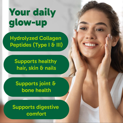 Organika Enhanced Hydrolyzed Collagen Peptides Powder: Easy Absorption Unflavored Collagen Powder for Skin, Hair, Nails, Joints, Muscles, & Gut - Keto, GMO-Free, Grass-Fed (1.1 Pounds)