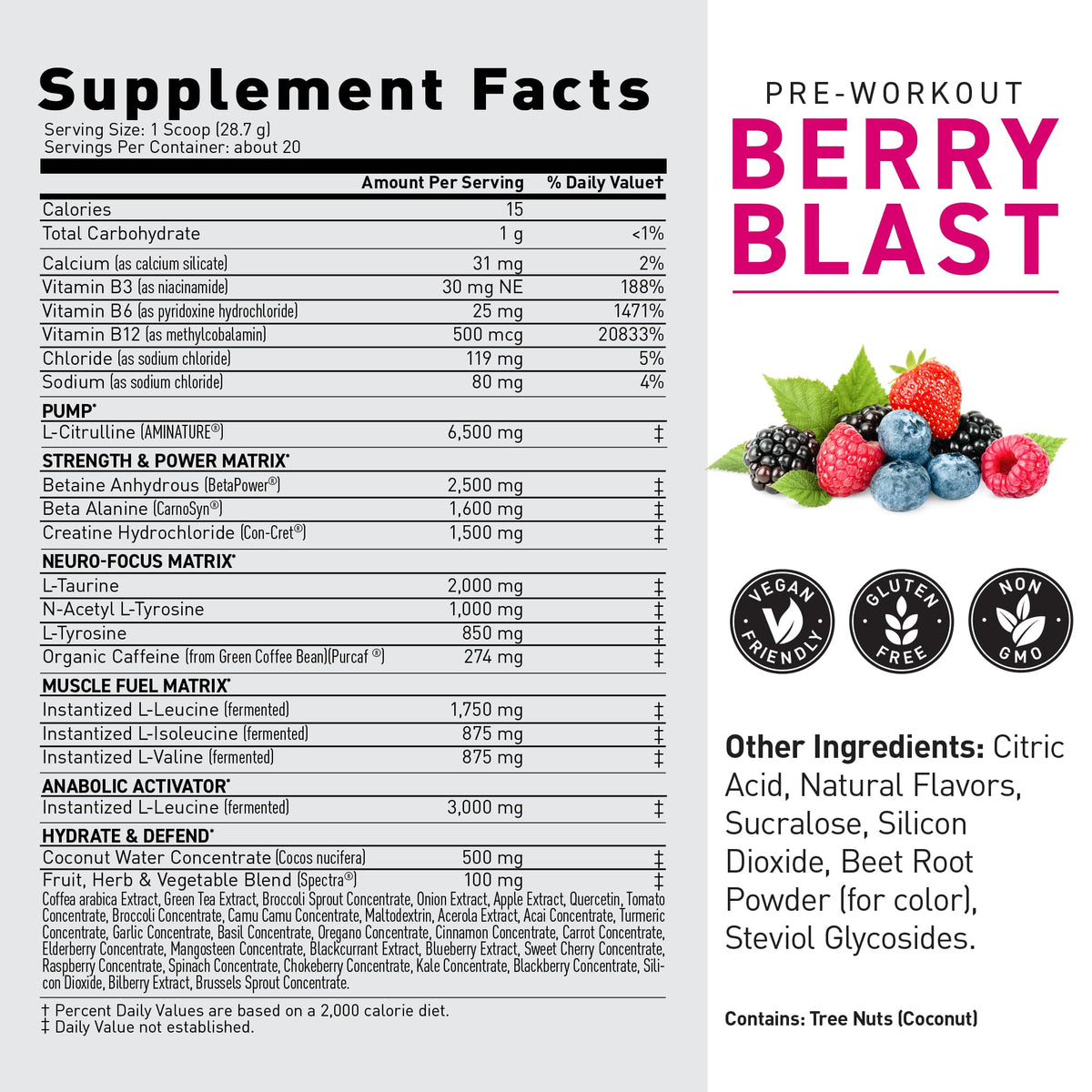 Kaged Original Pre Workout Powder | Fruit Punch | Pre-Workout with Creatine, Beta Alanine, L-Citrulline, BCAAs | 274 mg Caffeine | Pre Supplements for Men & Women | 20 Servings