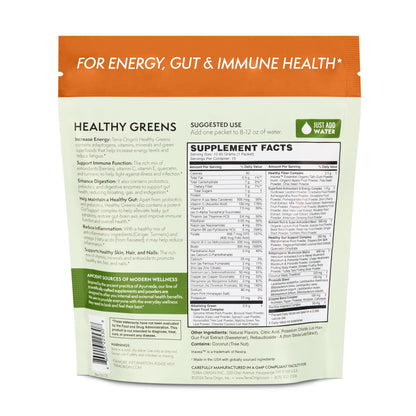 TERRA ORIGIN Greens Superfood Powder | Green Juice Powder with Probiotics & Enzymes | Plant Based Super Greens for Energy, Gut & Immune Support | Vegan, Non-GMO | 30 Servings Tropical Passionfruit