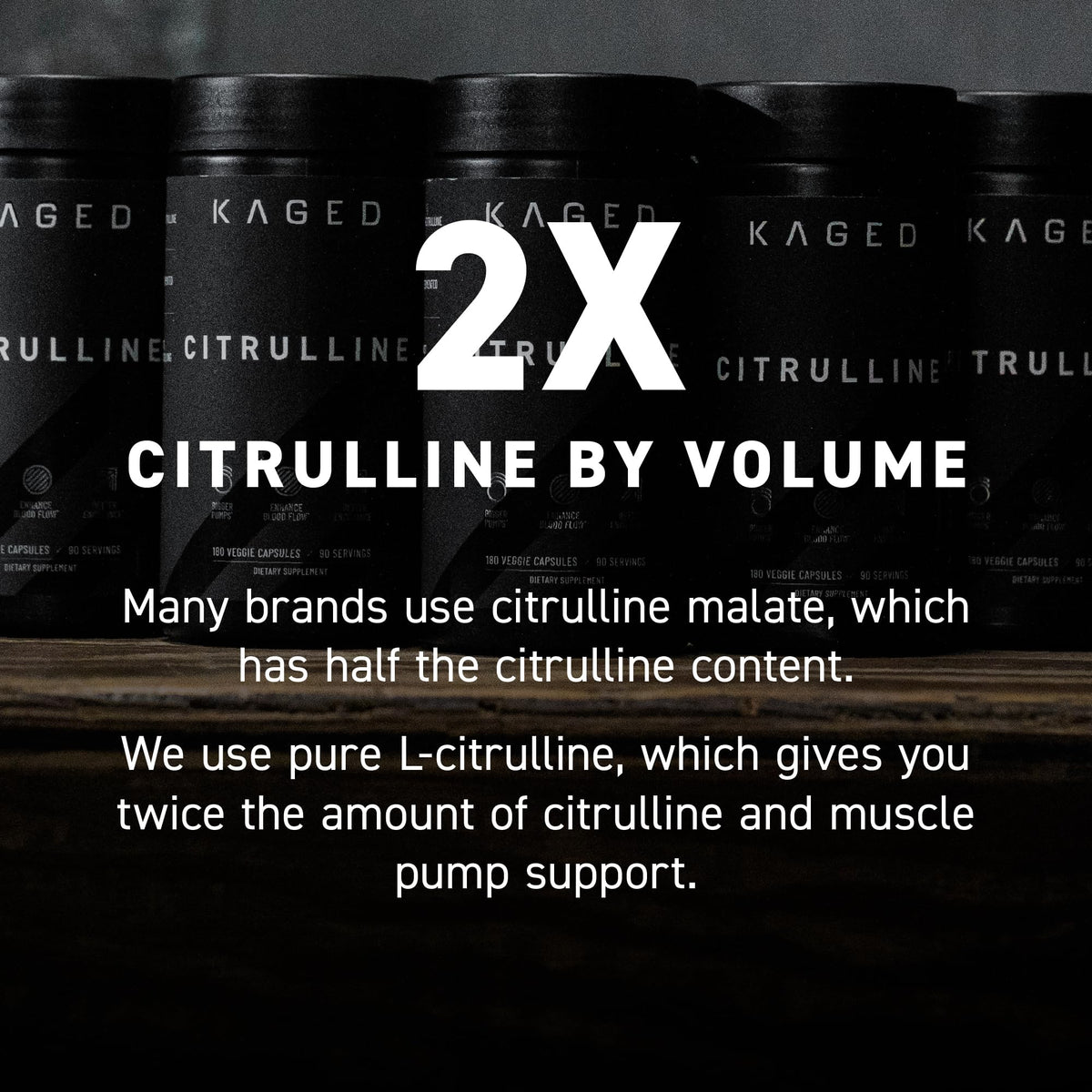 Kaged L-Citrulline Powder | Nitric Oxide Booster | Enhanced Pumps | Improve Muscle Vascularity | Supplements for Men & Women | Unflavored | 100 Servings
