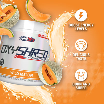EHP Labs OxyShred Pre Workout Powder - Preworkout Powder with L Glutamine & Acetyl L Carnitine, Energy Boost Drink - Cosmic Blast, 60 Servings